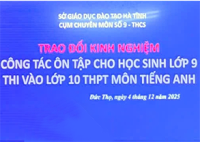 Trao đổi kinh nghiệm ôn tập cho học sinh lớp 9 thi vào lớp 10 THPT